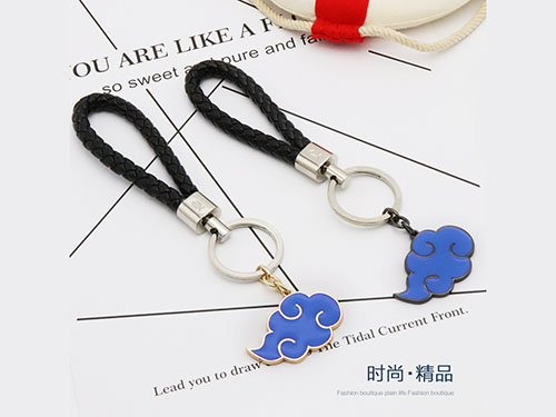 蓝色云朵钥匙扣